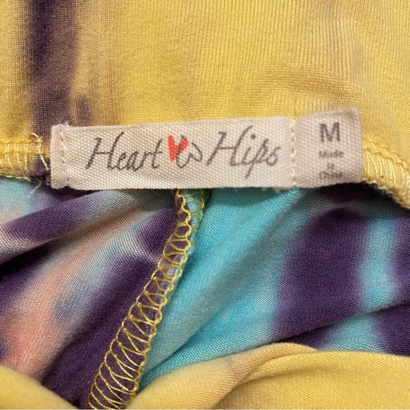Tie Dye Maxi Skirt Heart & Hips Pink Yellow Blue - Picture 4 of 5